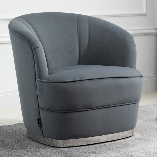 Cleo Fabric Upholstered Accent Chair In Grey | Furniture in Fashion