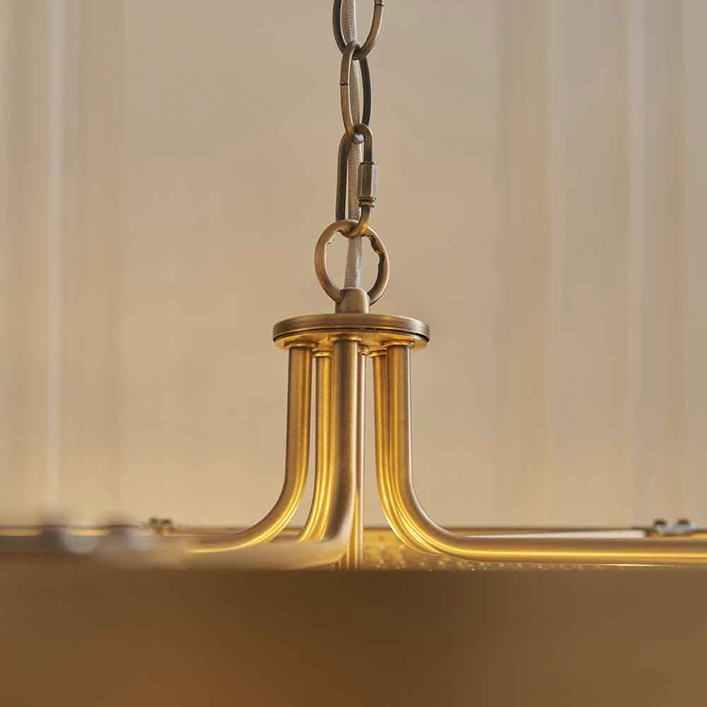 Clermont Metal 5 Ceiling Pendant Light in Antique Brass