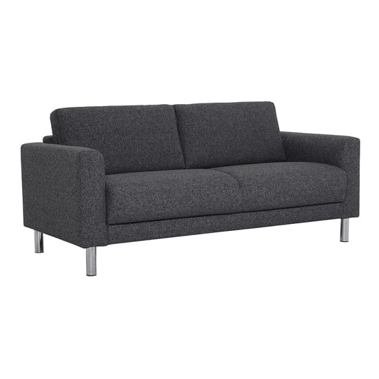 Read more about Clesto fabric 2 seater sofa with grey legs in anthracite