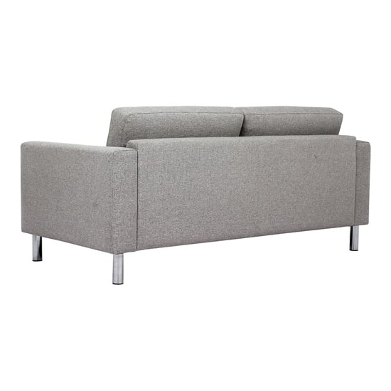 Clesto Fabric Upholstered 2 Seater Sofa In Light Grey_3