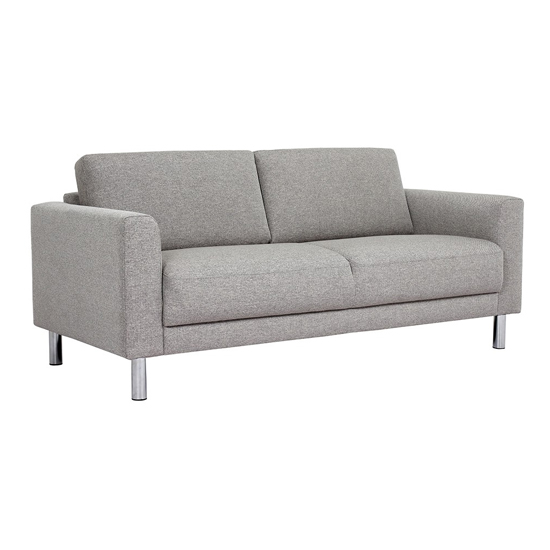 Read more about Clesto fabric upholstered 2 seater sofa in light grey