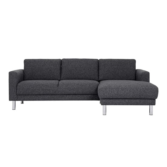 Clesto Fabric Upholstered Right Handed Corner Sofa In Anthracite_1