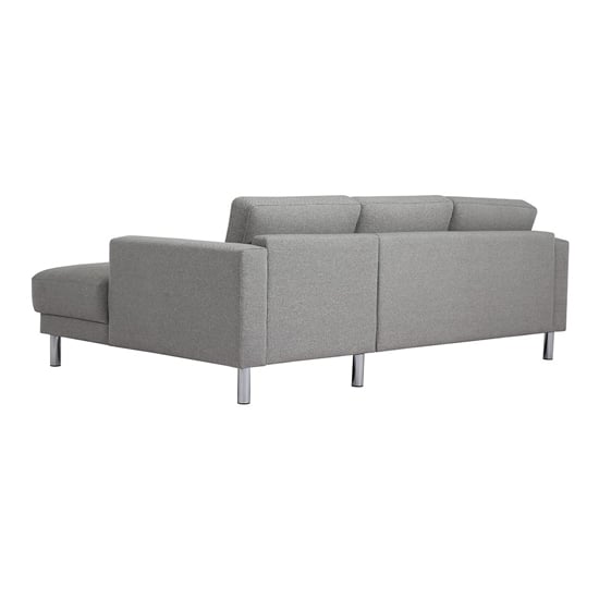 Clesto Fabric Upholstered Right Handed Corner Sofa In Light Grey_3