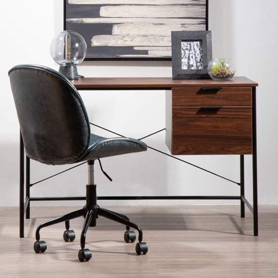 Photo of Clintons leather home and office chair in grey