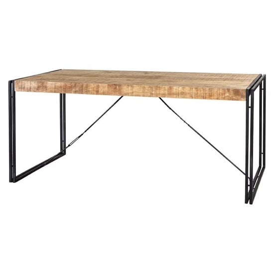 Photo of Clio industrial large wooden dining table in oak