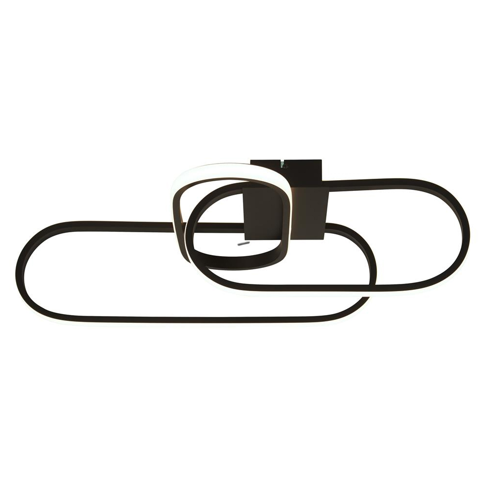 Read more about Clip led triple loop shape flush ceiling light in black