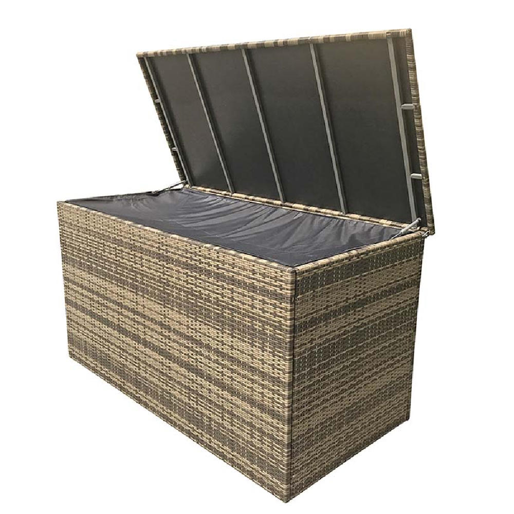 Clisson Large Rattan Outdoor Storage Box In Brown