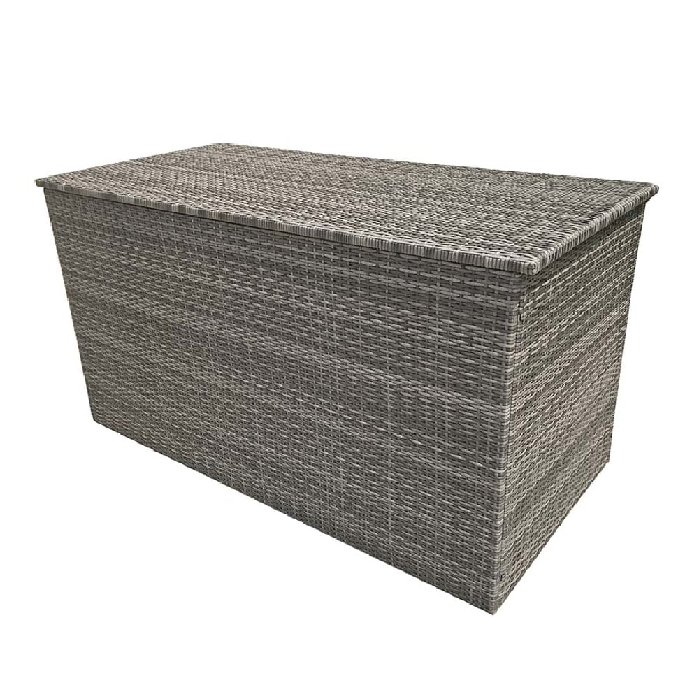Clisson Large Rattan Outdoor Storage Box In Grey