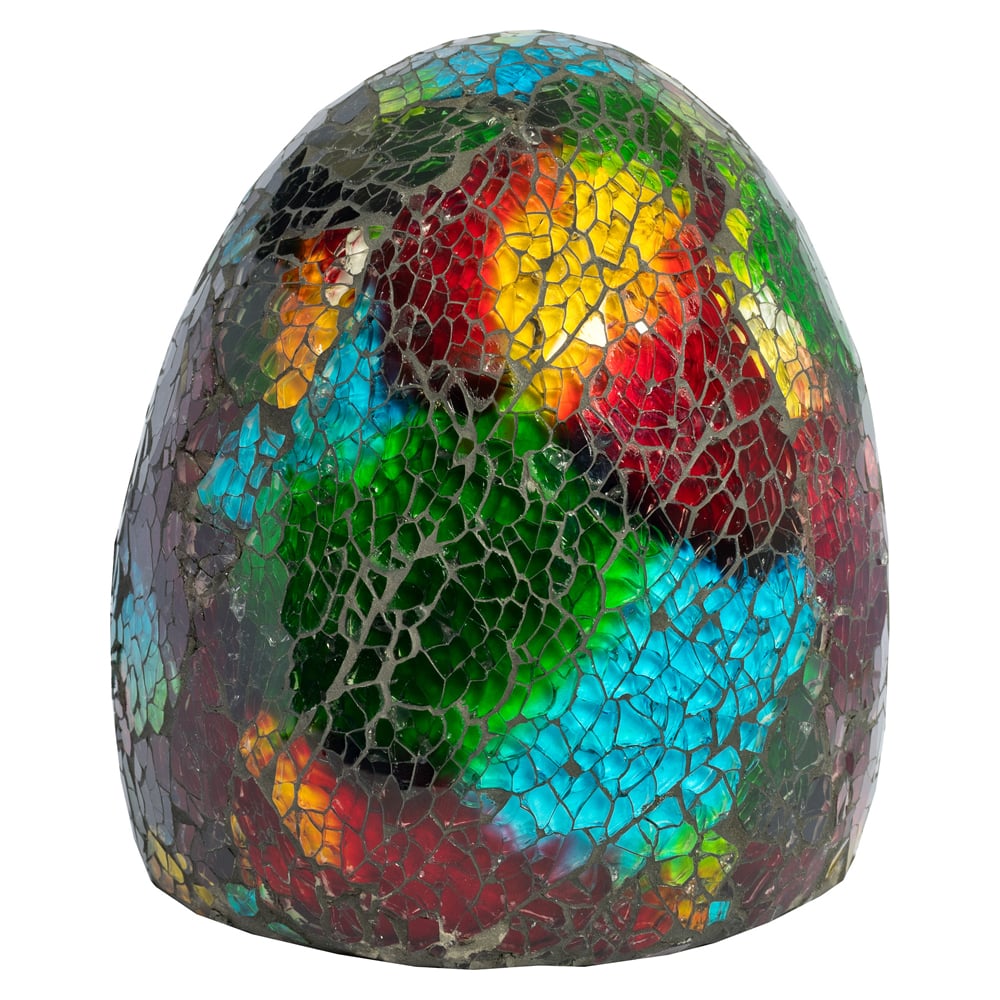 Clisson Mosaic Glass Egg Ornament In Multicolored