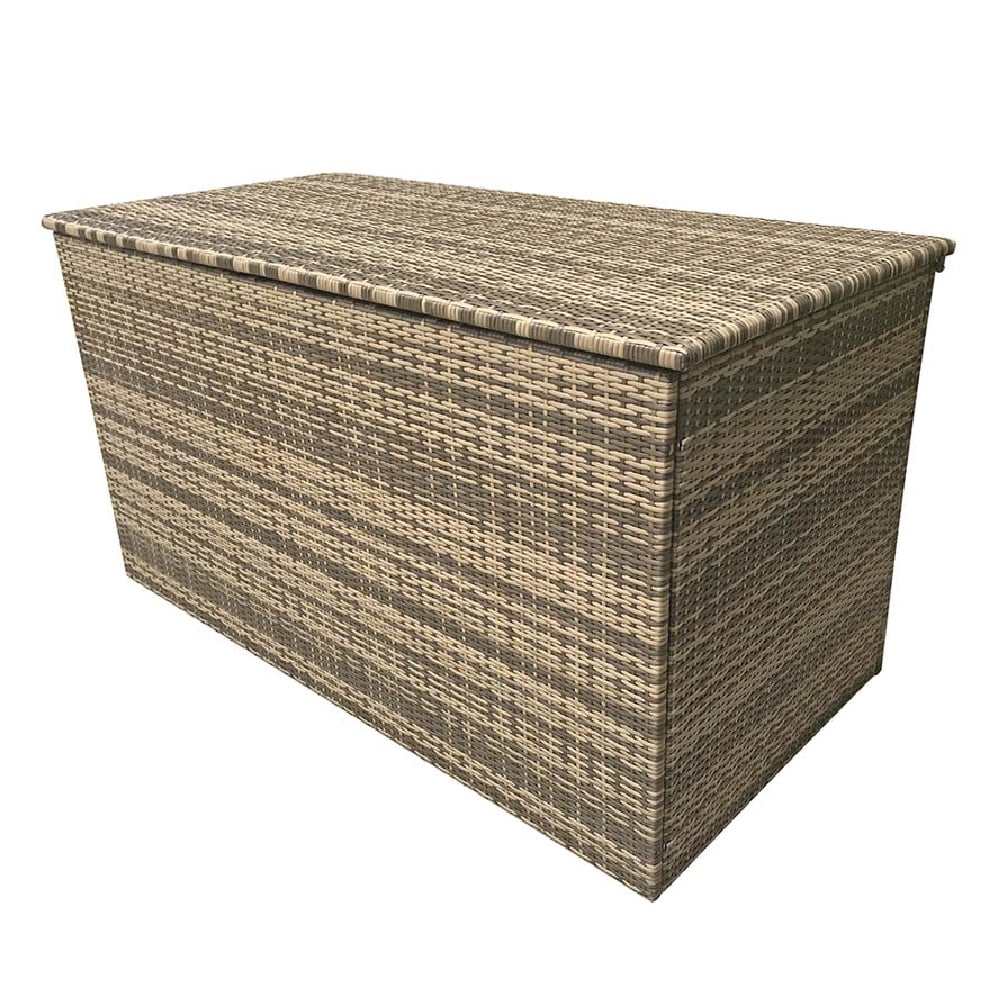 Product photograph of Clisson Small Rattan Outdoor Storage Box In Brown from Furniture in Fashion