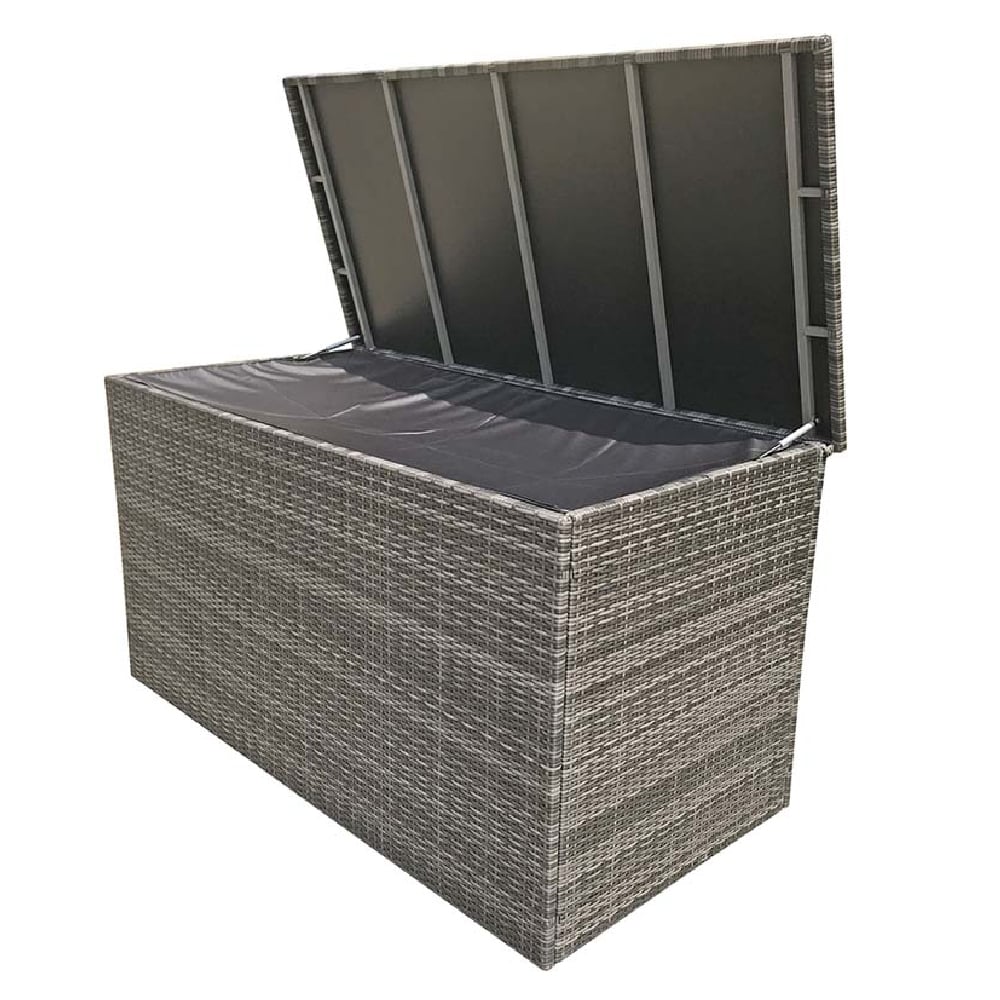 Clisson Small Rattan Outdoor Storage Box In Grey