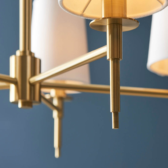 Clive 5 Lights Multi Arm Ceiling Pendant Light In Satin Brass_3