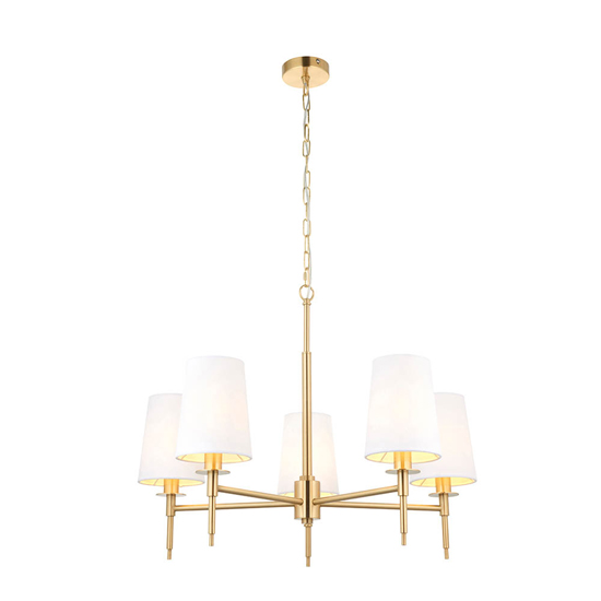 Clive 5 Lights Multi Arm Ceiling Pendant Light In Satin Brass_6