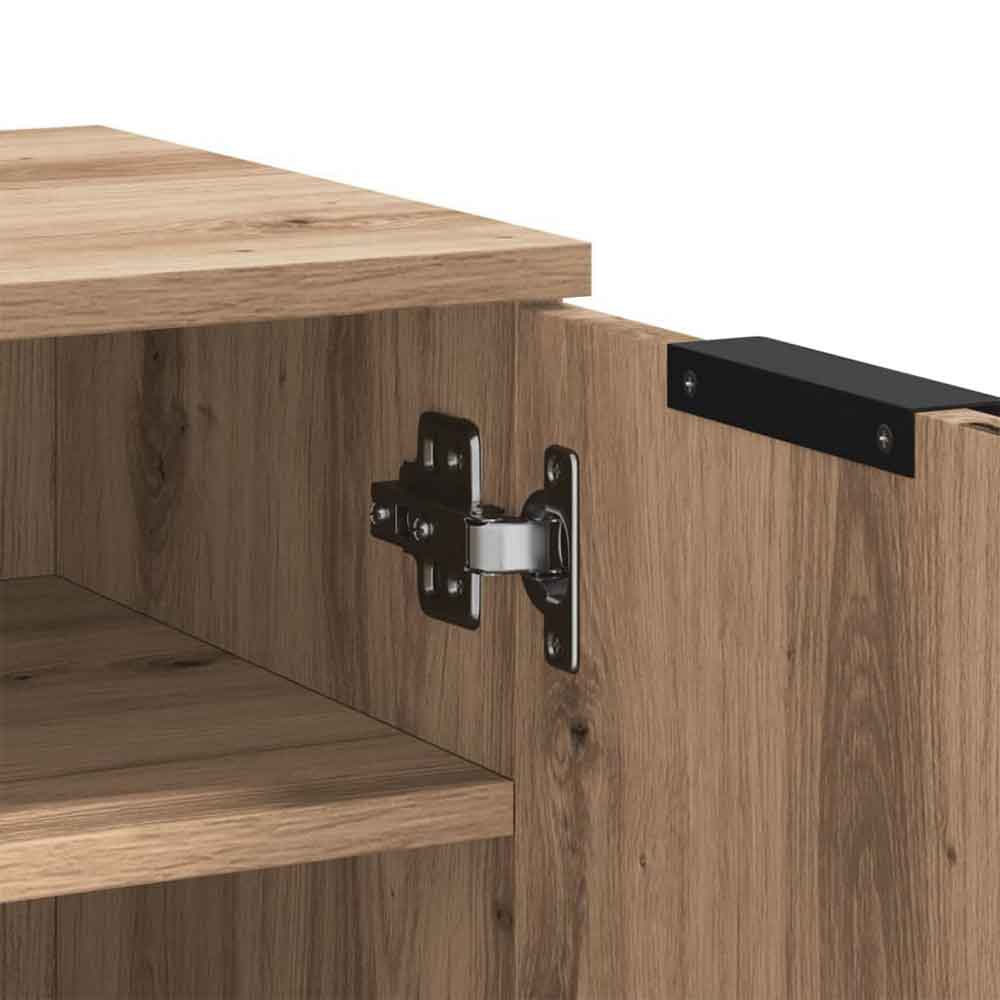 Clive Wooden Shoe Storage Cabinet With 2 Door In Artisian Oak