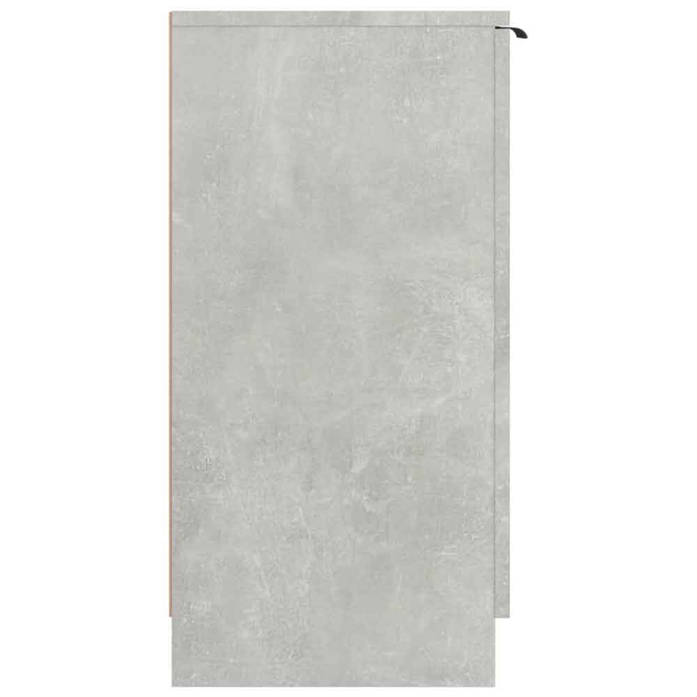 Clive Wooden Shoe Storage Cabinet With 2 Door In Concrete Grey
