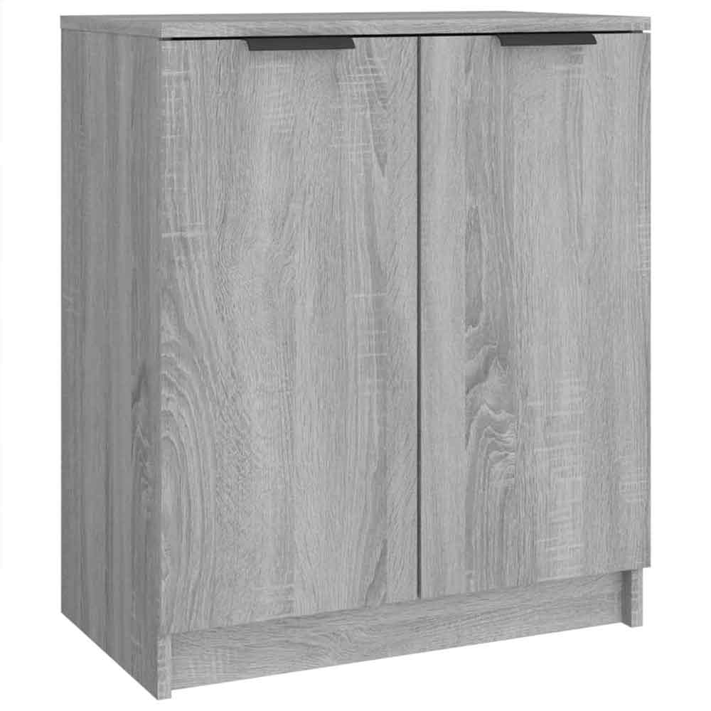 Clive Wooden Shoe Storage Cabinet With 2 Door In Grey Sonoma