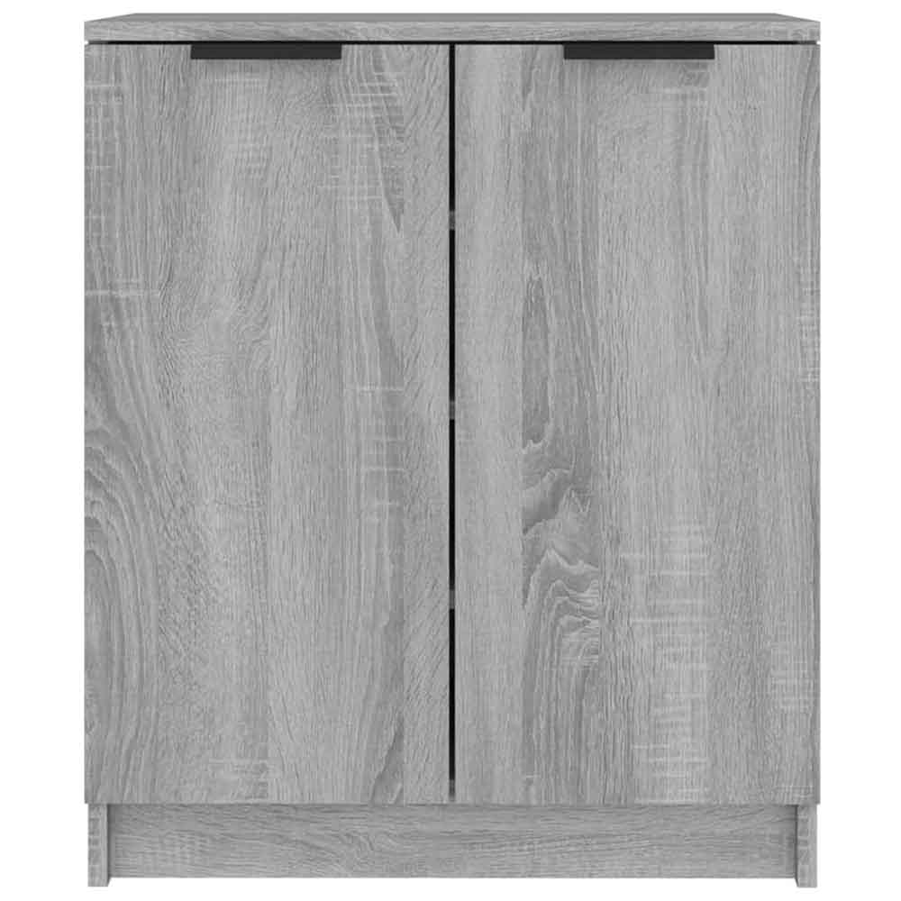 Clive Wooden Shoe Storage Cabinet With 2 Door In Grey Sonoma