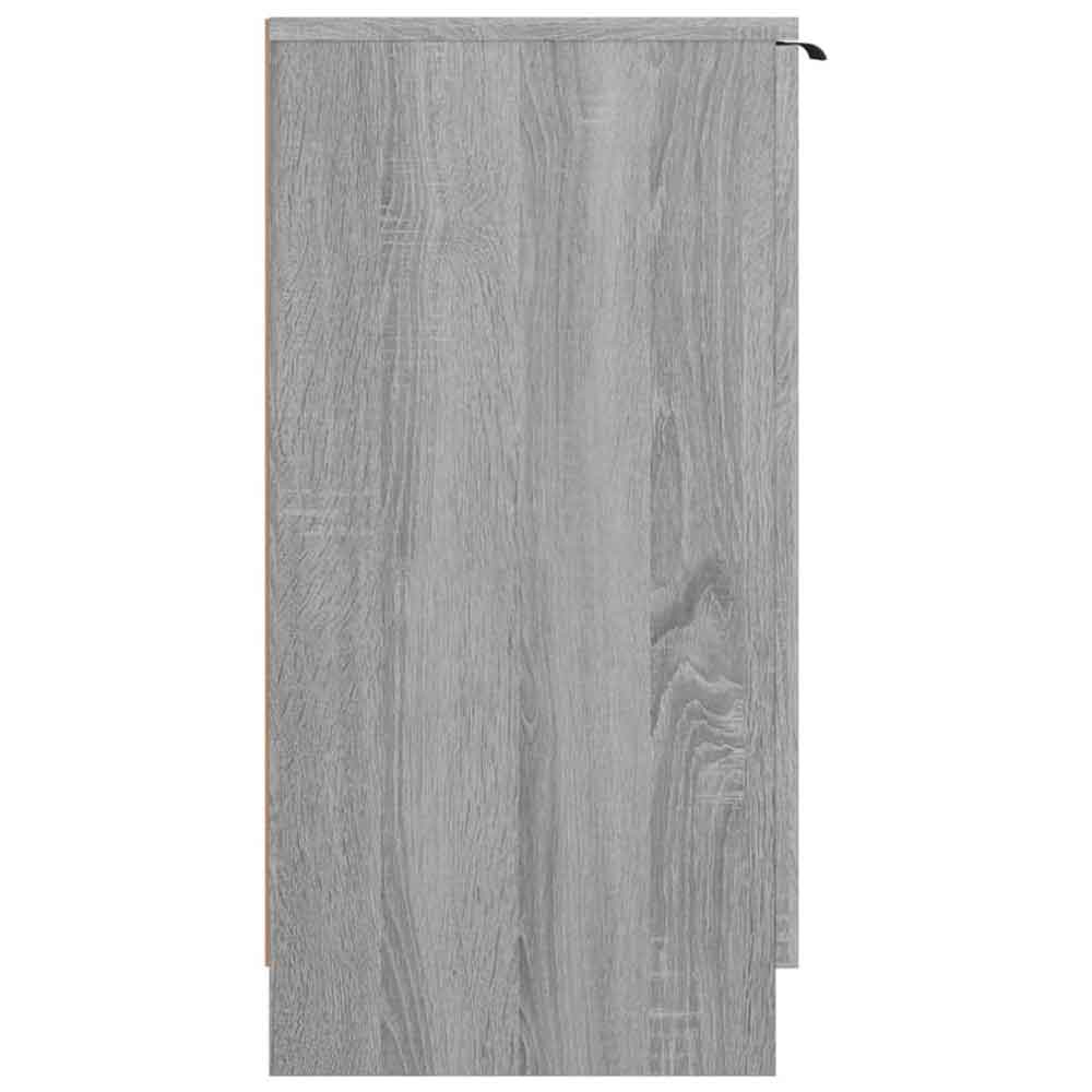 Clive Wooden Shoe Storage Cabinet With 2 Door In Grey Sonoma