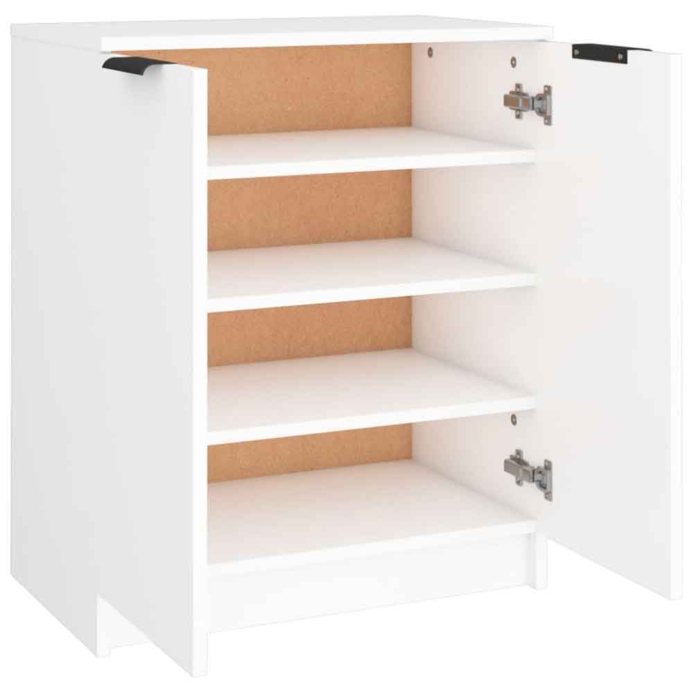 Clive Wooden Shoe Storage Cabinet With 2 Door In White