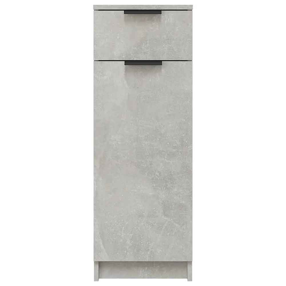 Clive Wooden Storage Cabinet With 1 Drawer 1 Door In Concrete Grey