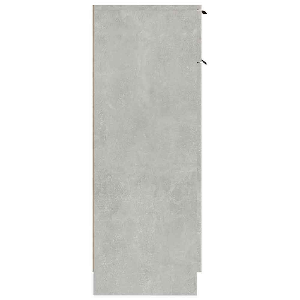 Clive Wooden Storage Cabinet With 1 Drawer 1 Door In Concrete Grey
