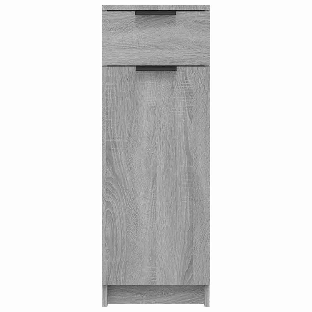 Clive Wooden Storage Cabinet With 1 Drawer 1 Door In Grey Sonoma