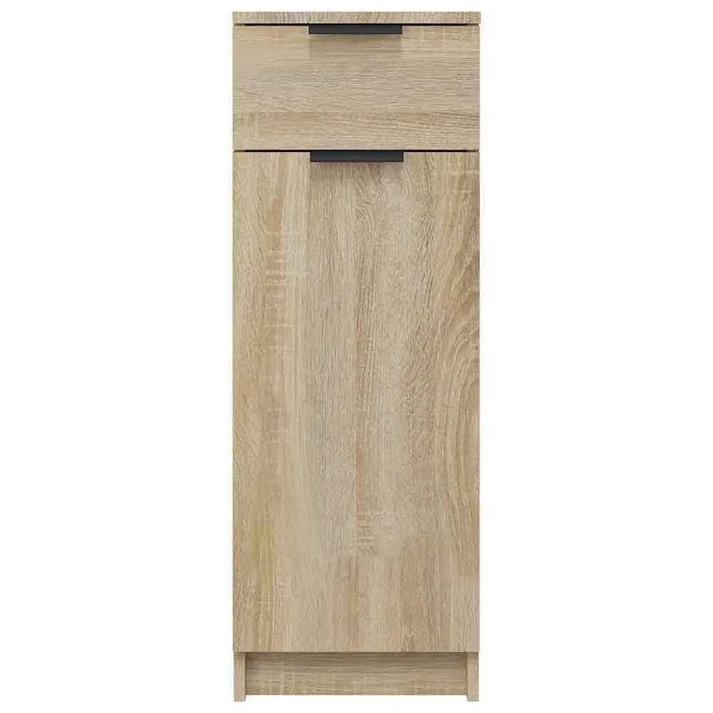 Clive Wooden Storage Cabinet With 1 Drawer 1 Door In Sonoma Oak