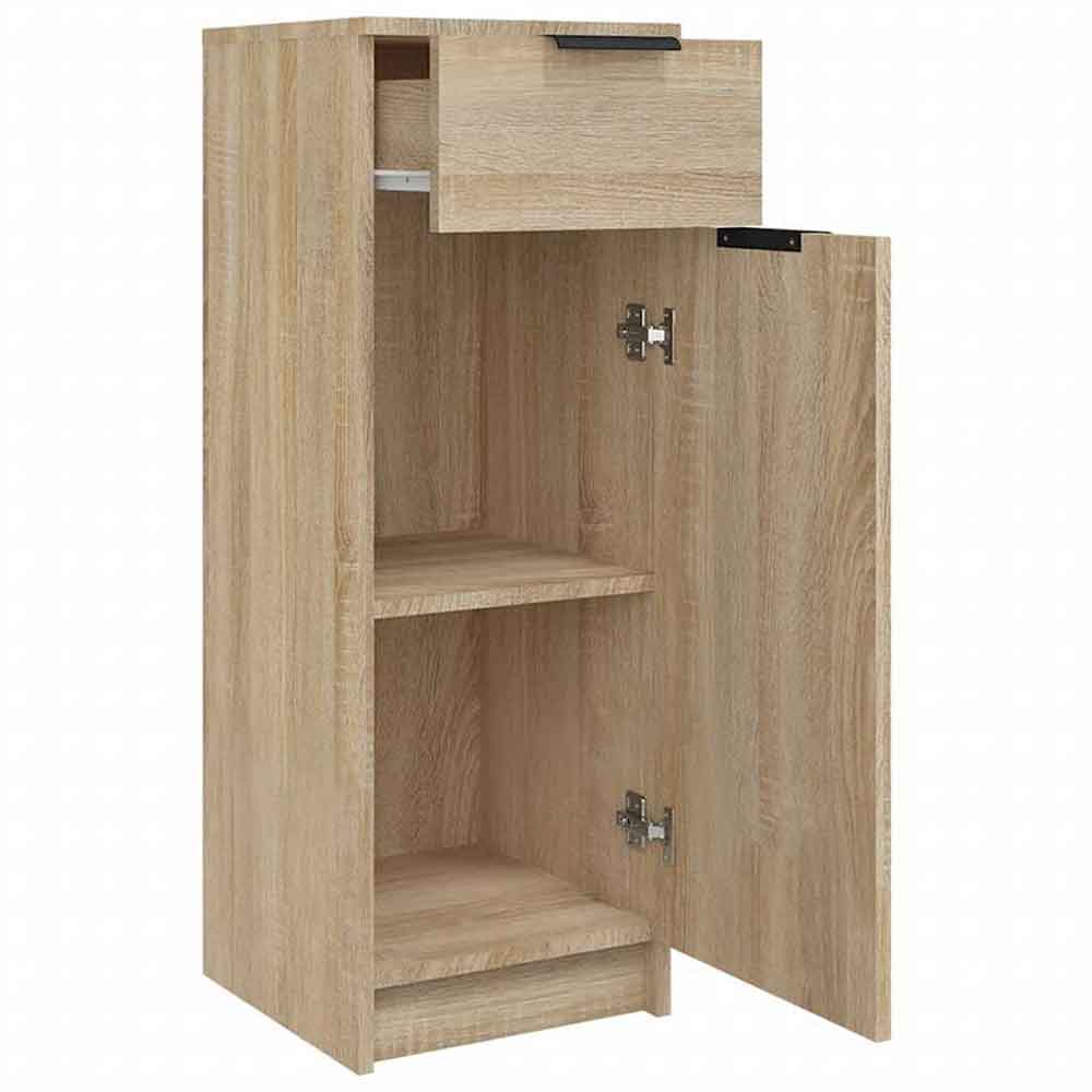 Clive Wooden Storage Cabinet With 1 Drawer 1 Door In Sonoma Oak