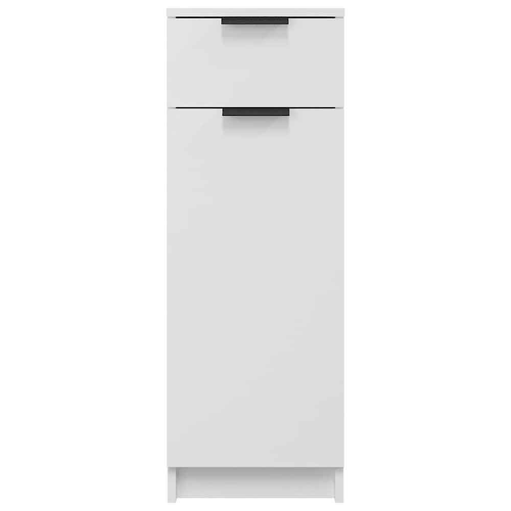 Clive Wooden Storage Cabinet With 1 Drawer 1 Door In White