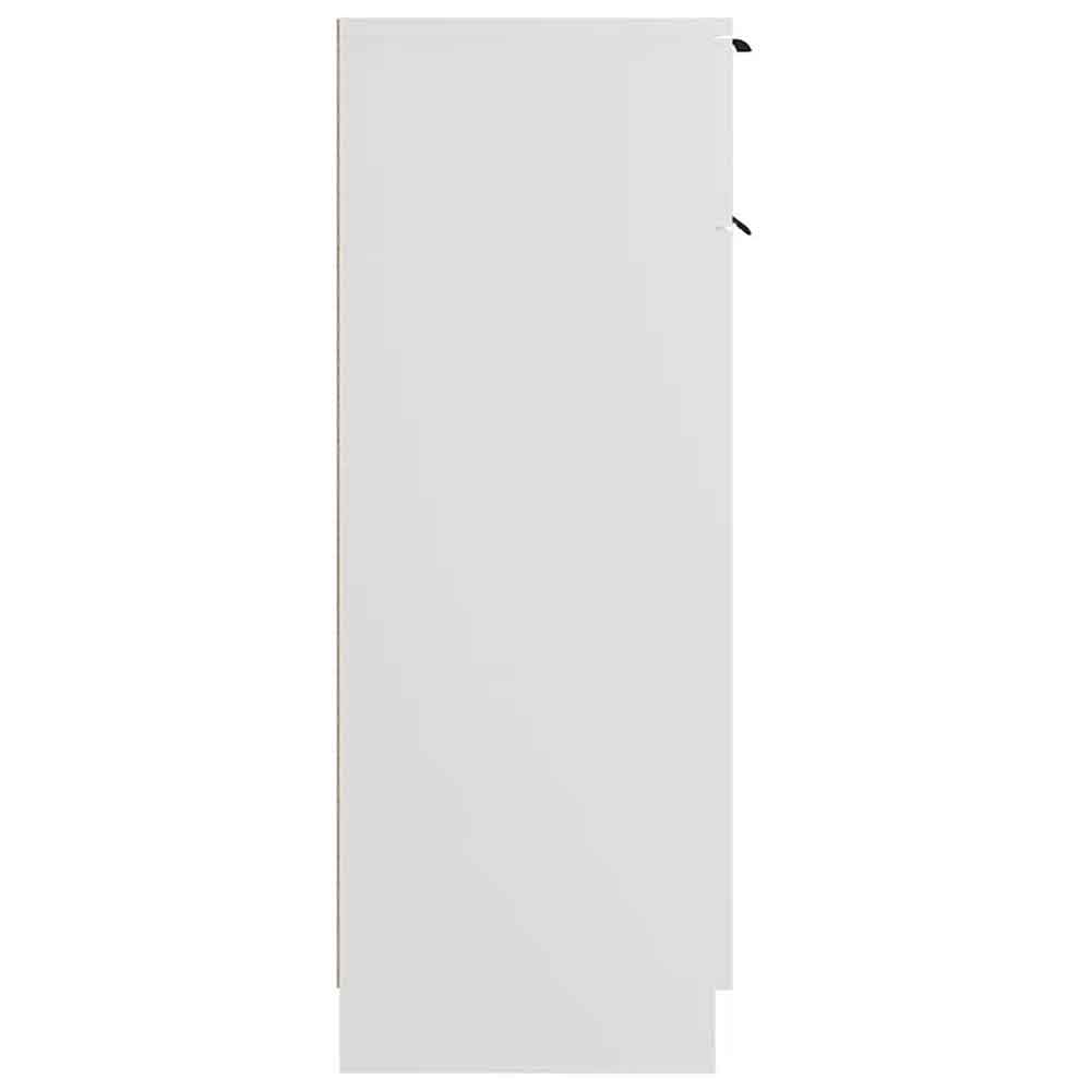 Clive Wooden Storage Cabinet With 1 Drawer 1 Door In White