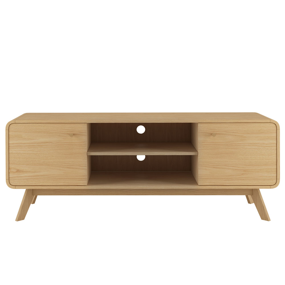 Clive Wooden TV Stand with 2 Doors in Oak