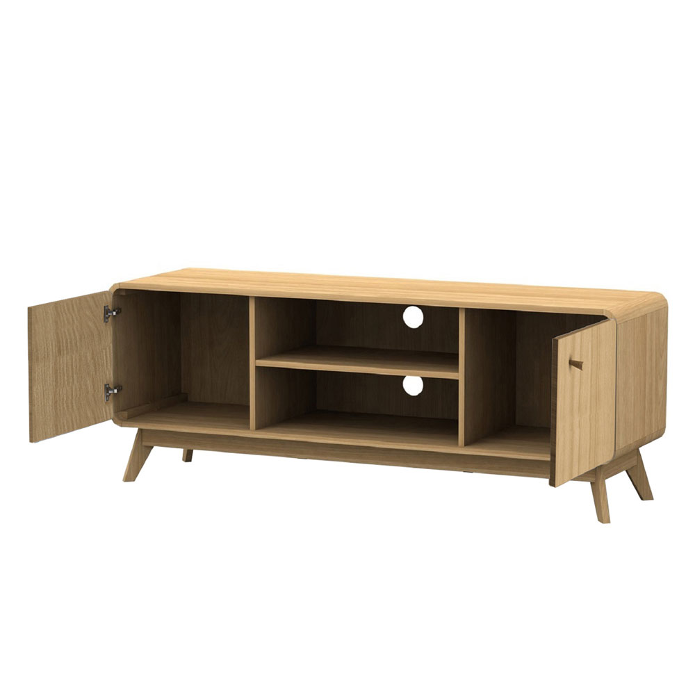 Clive Wooden TV Stand with 2 Doors in Oak