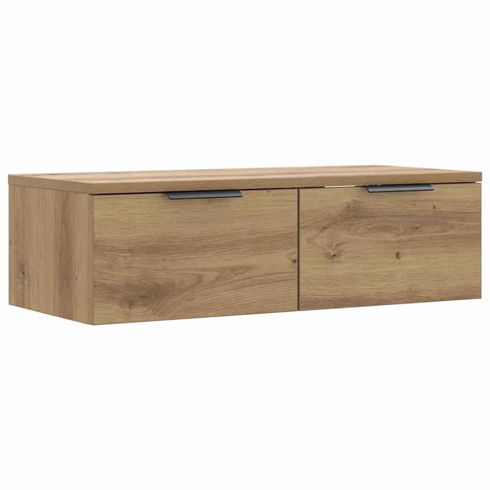 Clive Wooden TV Stand With 2 Drawer In Artisan Oak