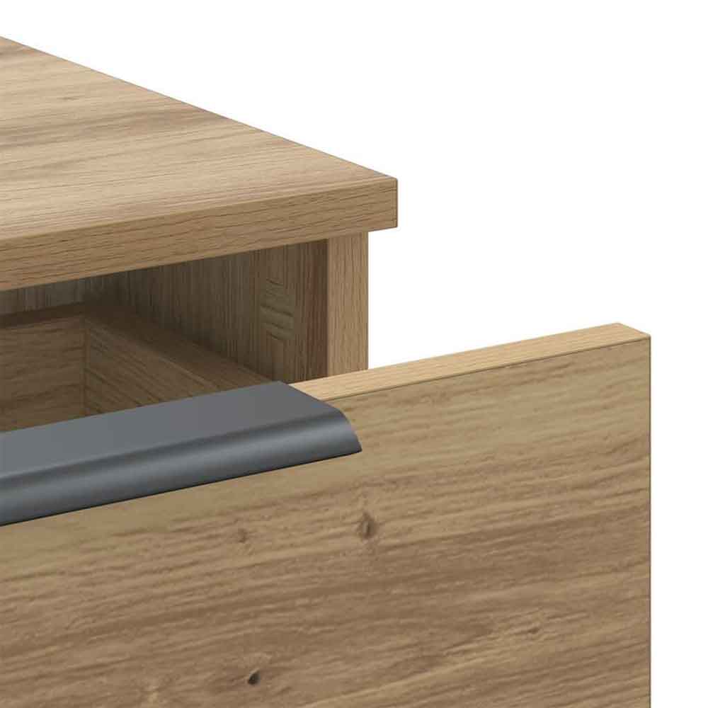 Clive Wooden TV Stand With 2 Drawer In Artisan Oak