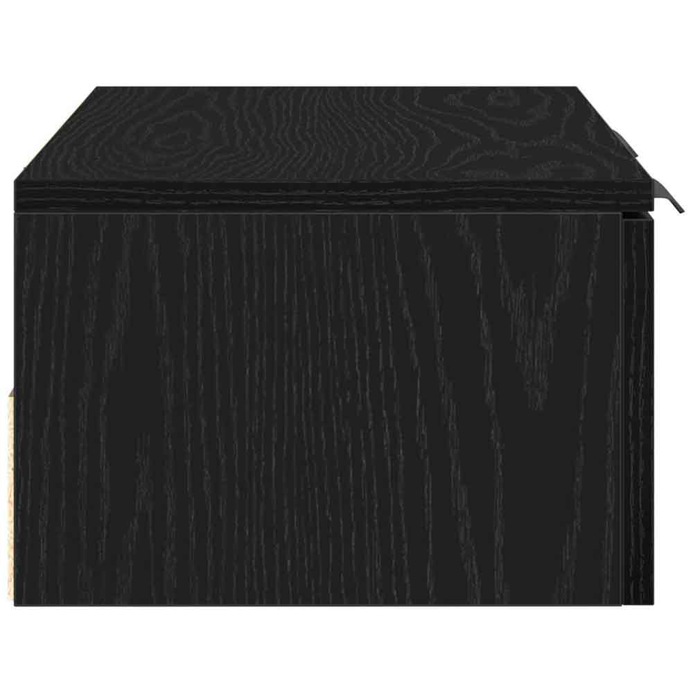 Clive Wooden TV Stand With 2 Drawer In Black Oak
