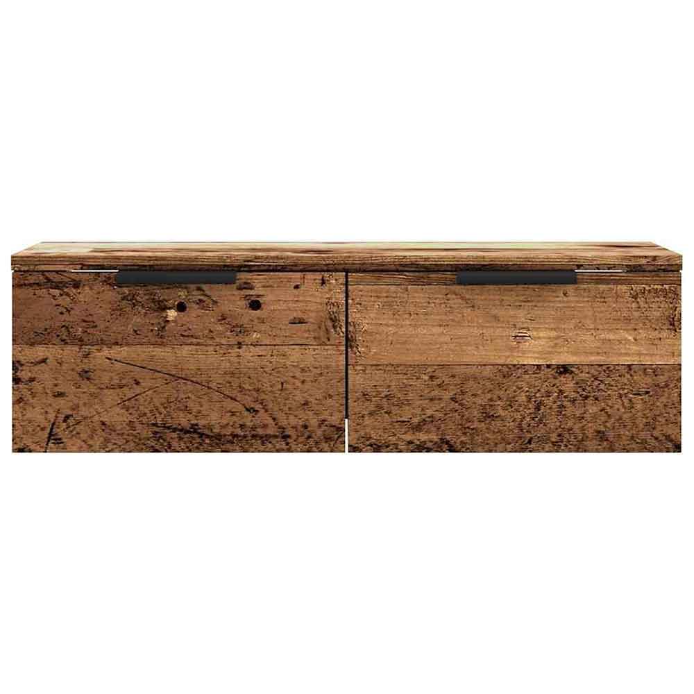 Clive Wooden TV Stand With 2 Drawer In Old Wood