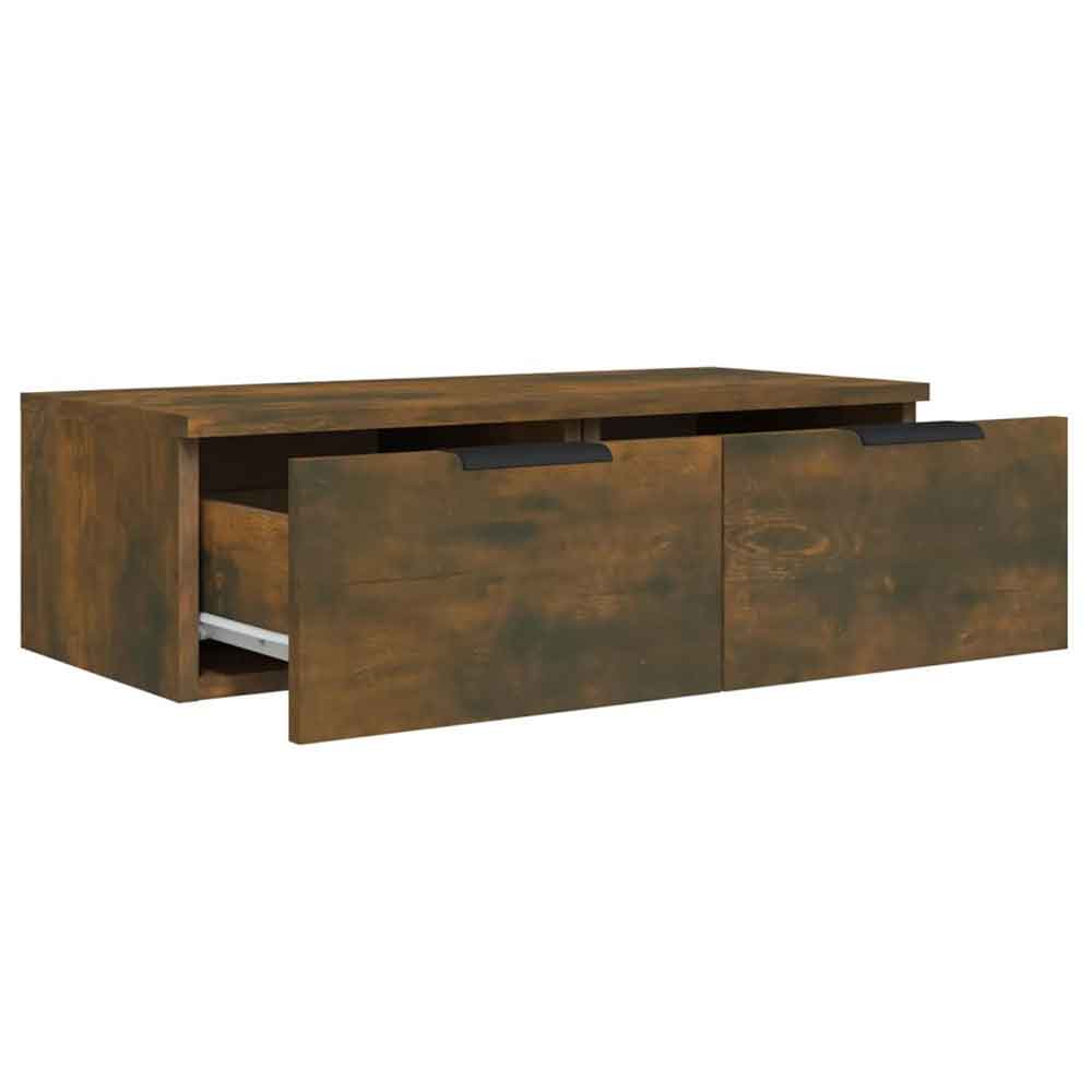 Clive Wooden TV Stand With 2 Drawer In Smoked Oak