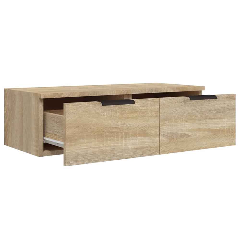 Clive Wooden TV Stand With 2 Drawer In Sonoma Oak