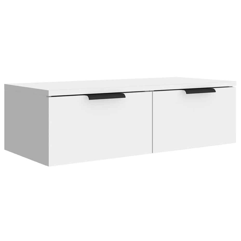 Clive Wooden TV Stand With 2 Drawer In White
