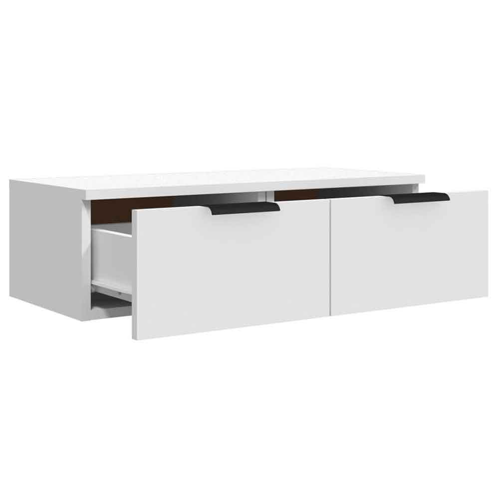 Clive Wooden TV Stand With 2 Drawer In White