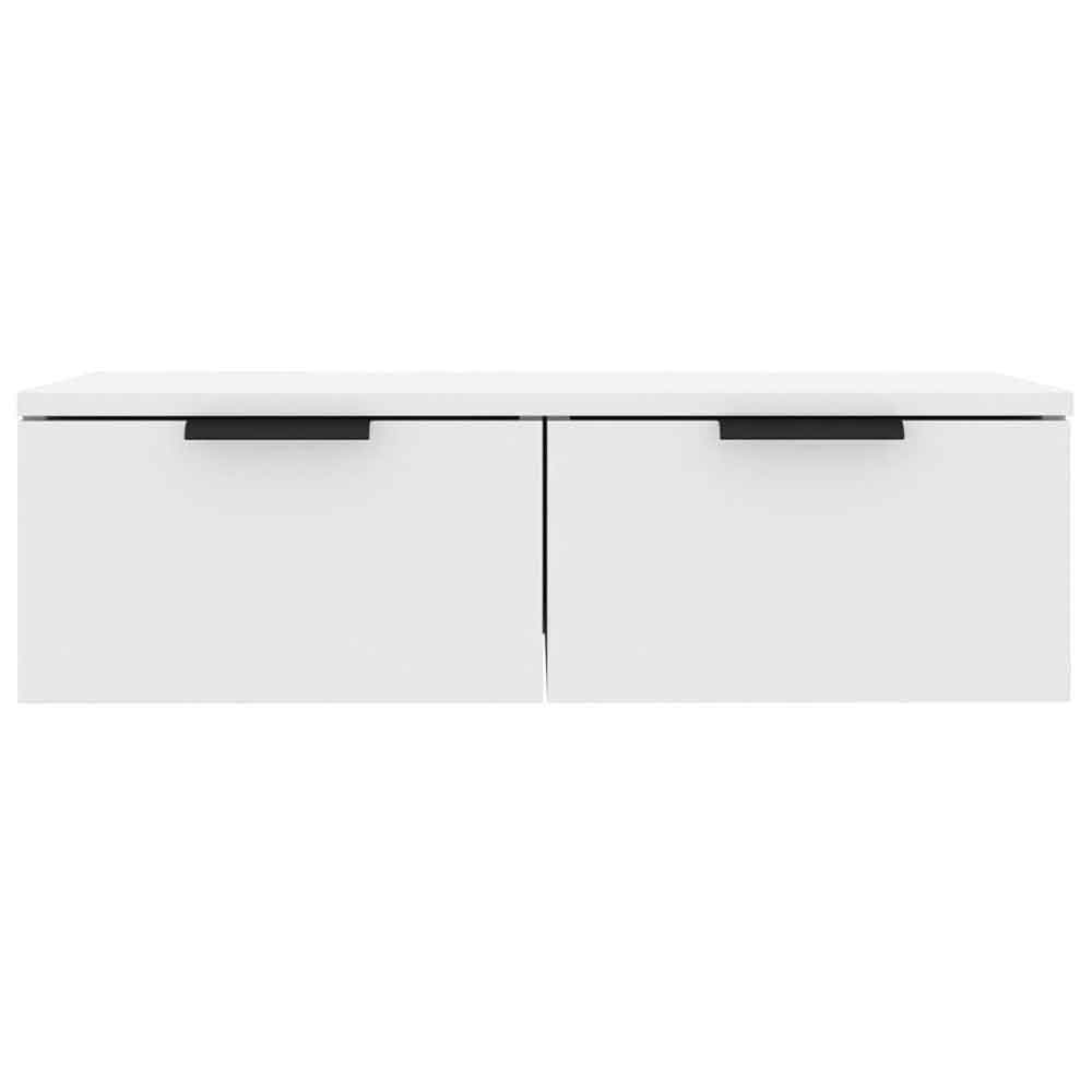 Clive Wooden TV Stand With 2 Drawer In White
