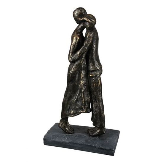 Photo of Closeness poly design sculpture in antique bronze and grey