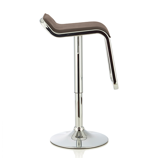 Clova Cappuccino Faux Leather Swivel Gas-Lift Bar Stools In Pair_3