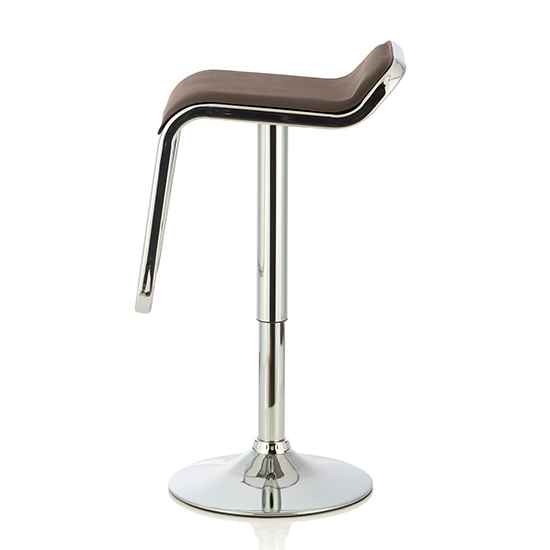 Clova Cappuccino Faux Leather Swivel Gas-Lift Bar Stools In Pair_5