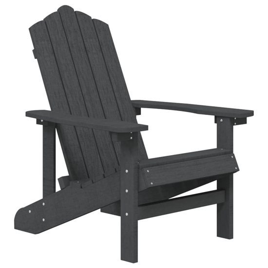 Clover Anthracite HDPE Garden Seating Chairs With Table In Pair