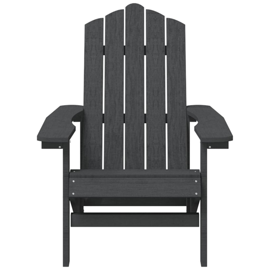 Clover Anthracite HDPE Garden Seating Chairs With Table In Pair