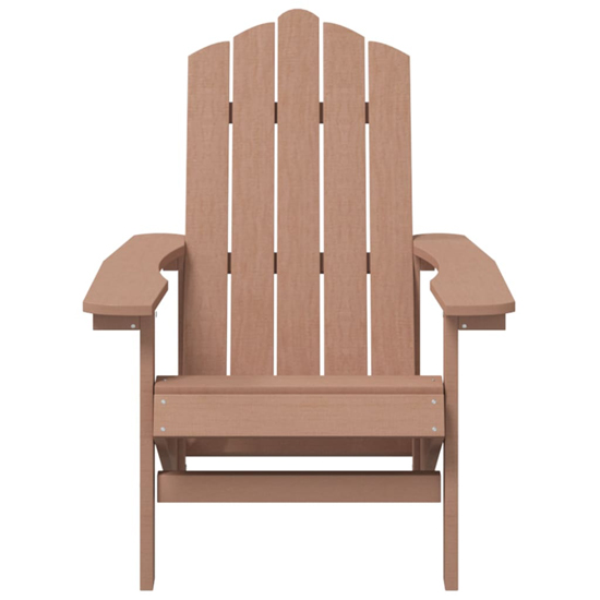 Clover Brown HDPE Garden Seating Chairs With Table In Pair