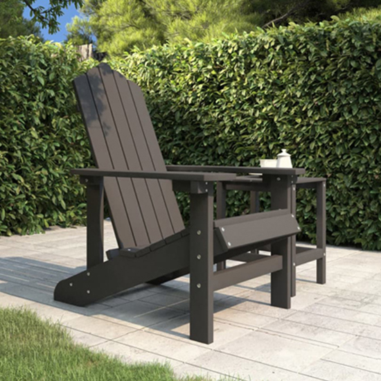 Product photograph of Clover Hdpe Garden Seating Chair In Anthracite from Furniture in Fashion