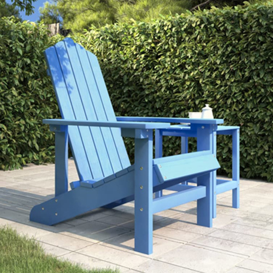 Product photograph of Clover Hdpe Garden Seating Chair In Aqua Blue from Furniture in Fashion