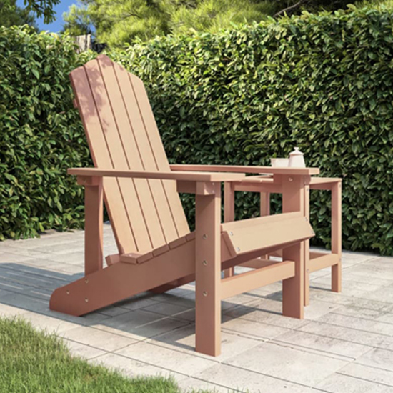 Clover HDPE Garden Seating Chair In Brown